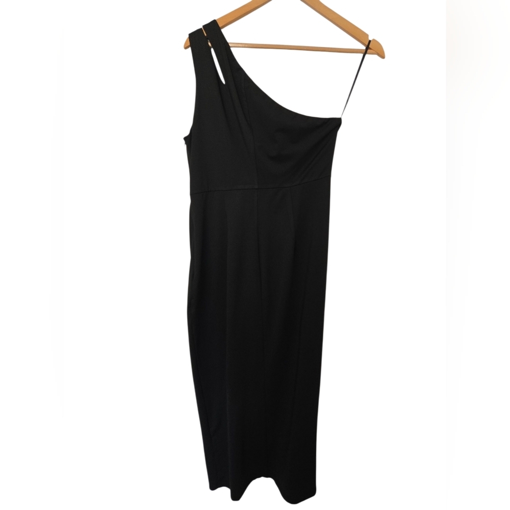 Zalalus Black Asymmetrical One-Shoulder Cocktail Dress Size Large - Picture 6 of 10